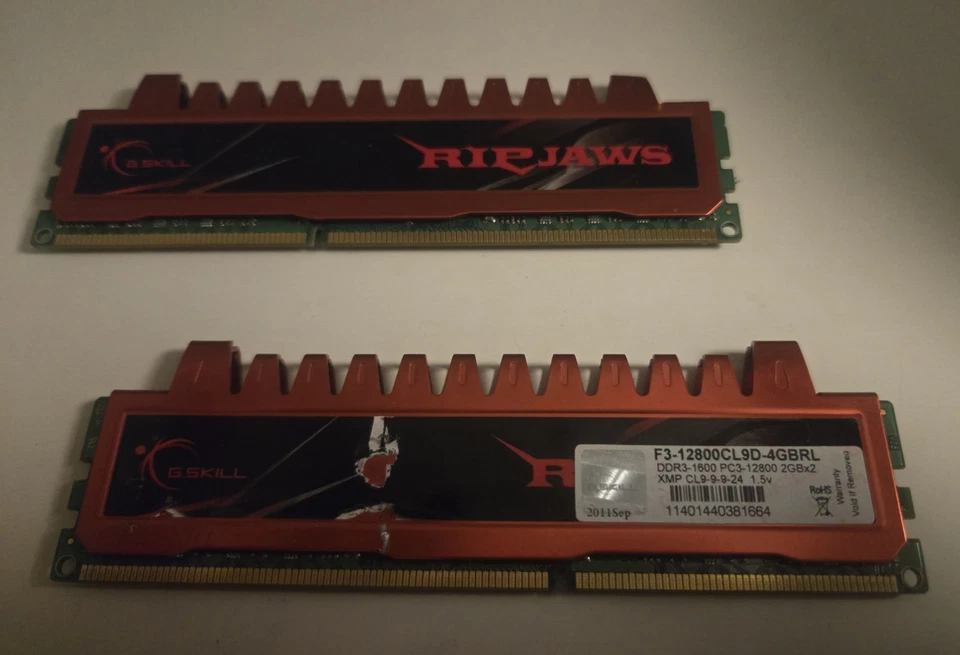 12 GB G. Skill Ripjaws DDR3-1600 (3x4GB MEMORY CARDS) - Image 4 of 4