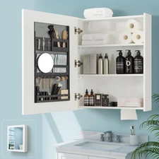 Bathroom Mirror Cabinet - Large Single Door 24x30 inchs Wall Cabinet Bathroom...