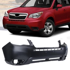 Primed Front Bumper Cover For 2014 2015 2016 Subaru Forester w/o fog lamp holes