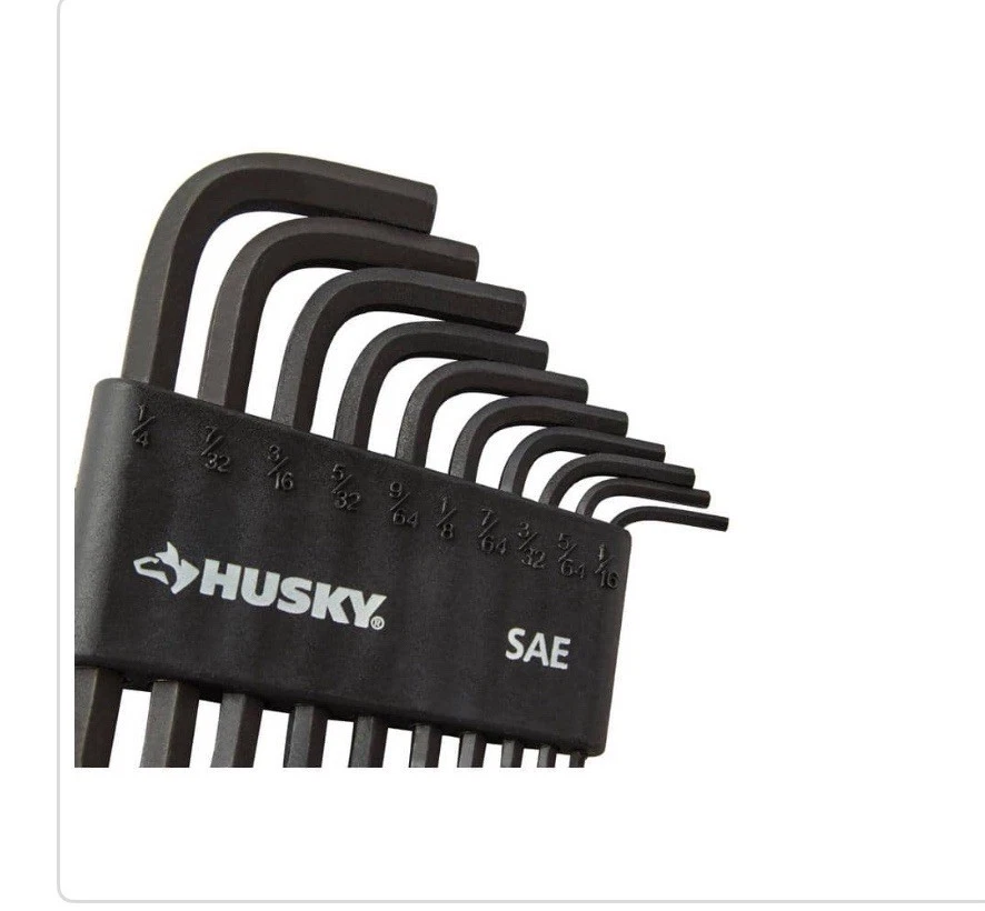 BUNDLED: HUSKY SAE Short Arm Hex Key Set & METRIC Short Arm Hex Key Set (20 pcs) - Image 2 of 4