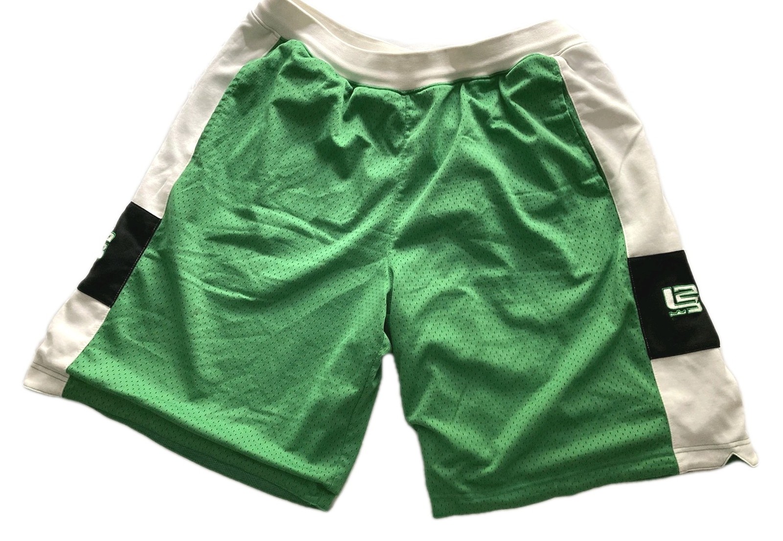 Nike Shorts Lebron James Men 2XL Green Mesh Basketball Colorblock Drawstring