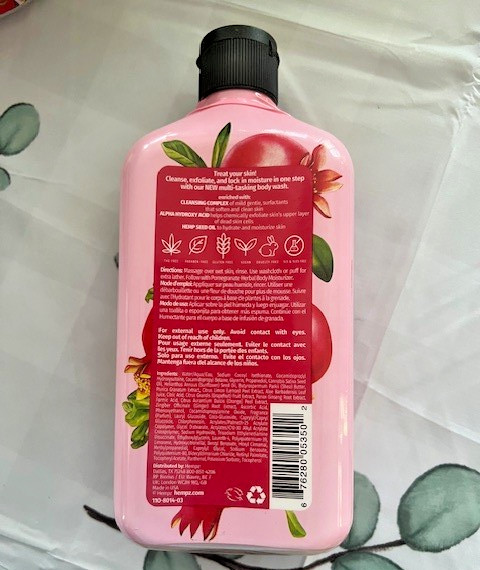 HEMPZ POMEGRANATE Body Wash, Body Butter Lotion, Sugar Scrub, Gift Set