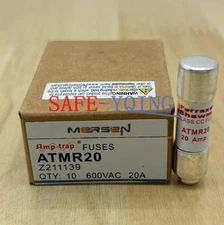 10PCS Ferraz Shawmut Fast Acting Class CC Fuse ATMR20 ATMR-20 ( 20 Amp ) 600Vac