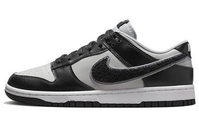 Nike Dunk Low 'Chenille Swoosh Black Grey Fog' DQ7683-001 Men's