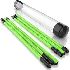 2 Pack Premium Golf Alignment Sticks, 48 Inches Fluorescent Green Golf Training