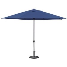 13Ft Aluminum Outdoor Patio Umbrella with Round Base for Garden Market