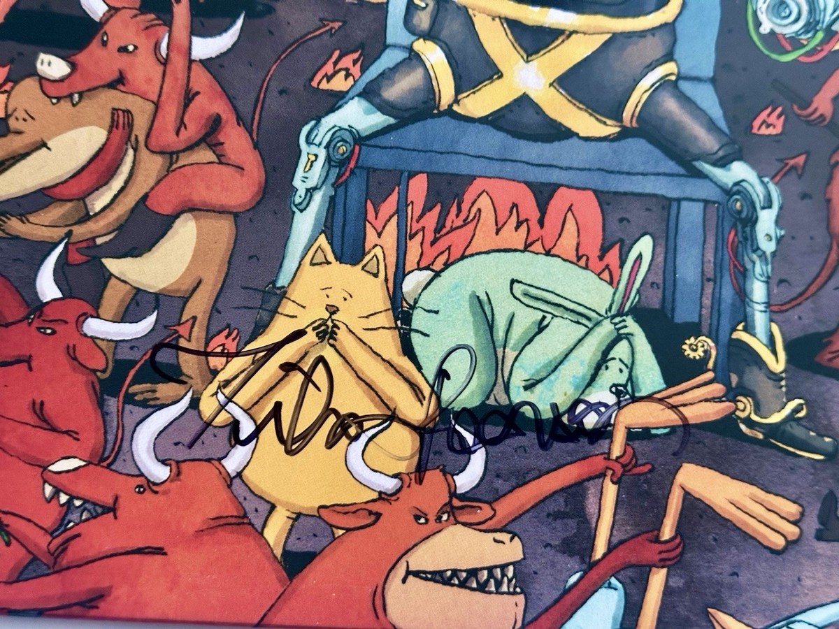 Dance Gavin Dance SIGNED Vinyl LP Afterburner ORANGE SWIRL