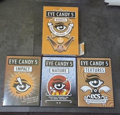 Alien Skin Software Eye Candy 5: Textures Impact Nature CDs Video Effects CIB 