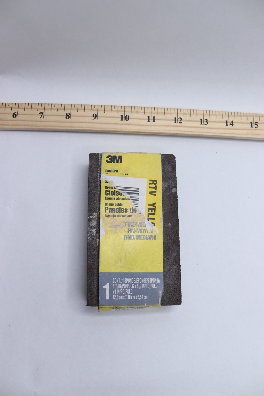 3M Drywall Sanding Sponge Dual Grit Block Fine/Medium Grits 2-5/8" x 3-3/4"