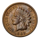 1887 Indian head cent AU Red Brown Beautiful!