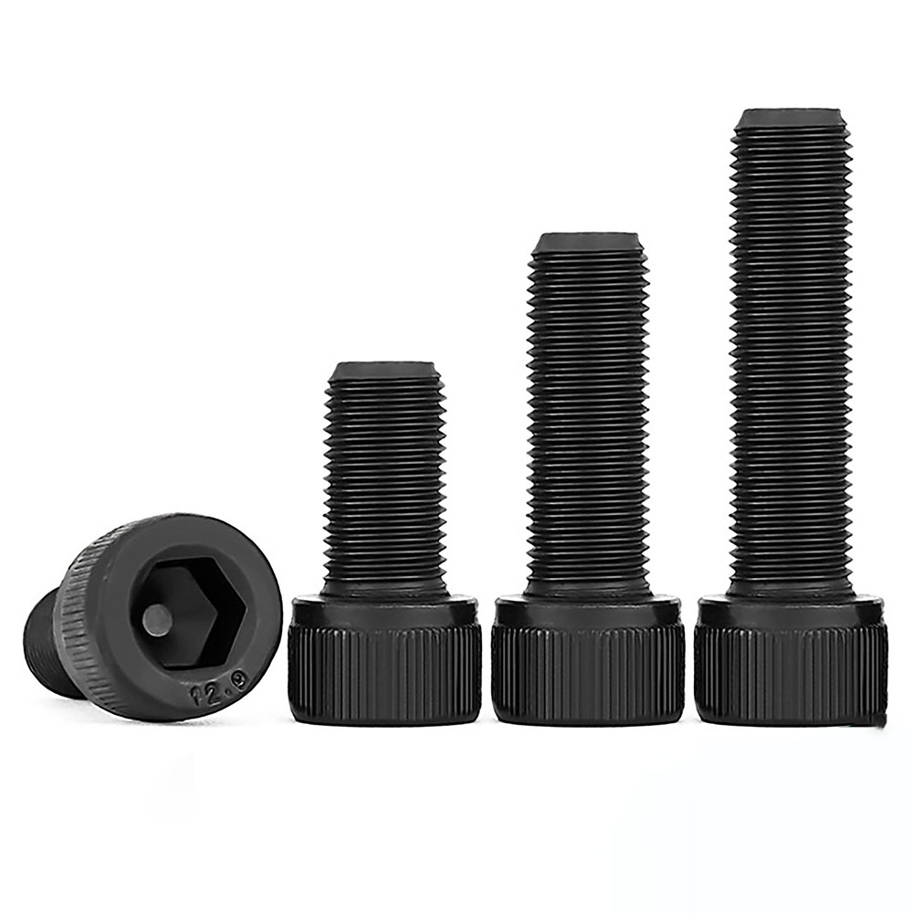 M10 x 1mm/1.25mm Fine Pitch Black Allen Bolt Socket Cap Screws High Tensile 12.9