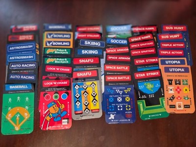Lot of 38 Vintage Intellivision Overlays