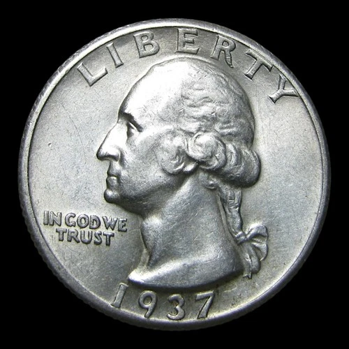 1937-D Washington Quarter Silver ---- Stunning Coin ---- #KK590