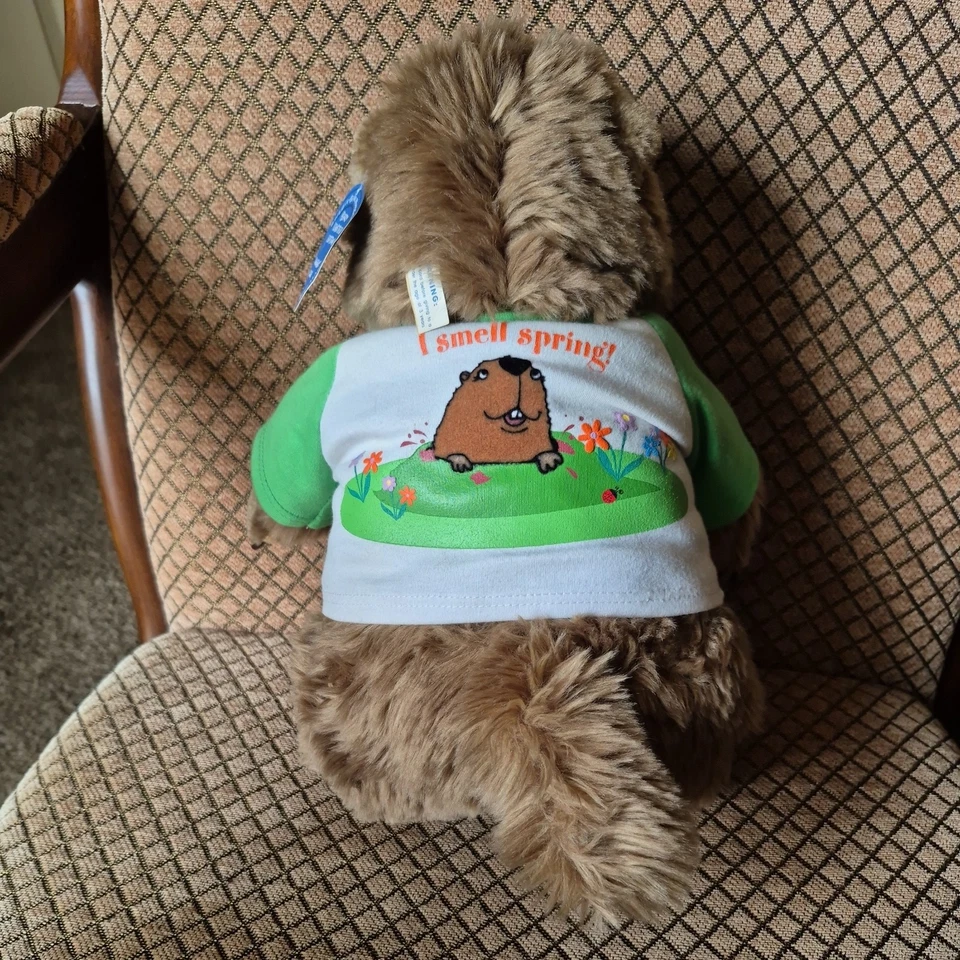 Build A Bear Groundhog Spring Is Near L.E. 2008 Camisa Retirada Con Original Nueva Con Etiquetas Foto 3 de 3