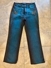 BLACK FRIDAY SALE!!! Brazil Roxx Embroidered and Studded Jeans- Size 8