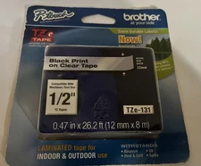 Brother International Tze131 Label Tape - 0.50" Width 1 Each