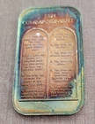 "TEN COMMANDMENTS" - 1 Troy ounce - .999 Silver - Beautiful Rainbow Toning