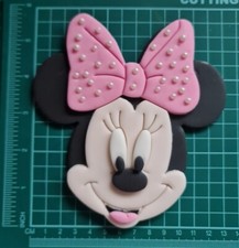 Pink Minnie Mouse Edible Cake Topper. Fondant name and age  Cake Topper Large.