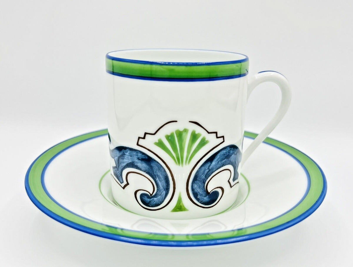 VINTAGE Limoges France Raynaud PETER PARIS Cup & Saucer Set RYD39