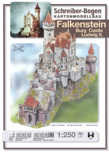 Card Model Kit – King Ludwig II’s Falkenstein Castle - 第 1/9 張圖片