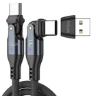 FIELUX USB C to USB C Cable [2-Pack + USB A Adapter] 240W Fast Charging