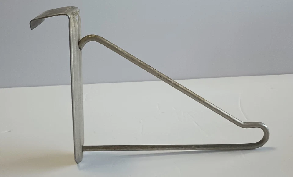 Over the Door Aluminum Clothes Hanger Rack MCM 1950s Max 1 1/4" width door - Image 2 of 4
