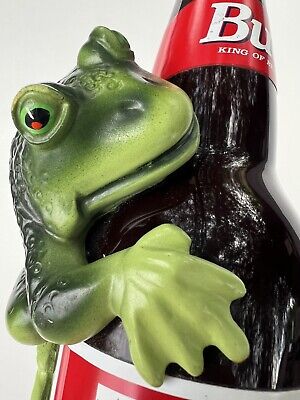 Budweiser Frog Bottle 3D Beer Tap Handle Rare 1995 Vintage Budweiser Frog Bottle 3D Beer Tap Handle Rare 1995 Vintage