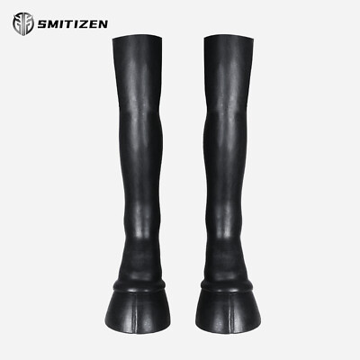 Smitizen Black Silicone Long-leg Horse Hoof Boots Animal Costumes for Halloween