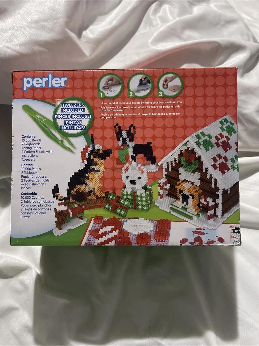 Perler Gingerbread Dog House 3D Christmas Fuse Bead Kit for Kids