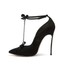 thumbnail 4 - Metal Chain Women's Suede Pumps Shoes Stiletto High Heels Pointed Toe Party Chic
