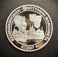 Kalmar Union 1397 - Series: Sveriges Historia - Silver .925 - Sweden