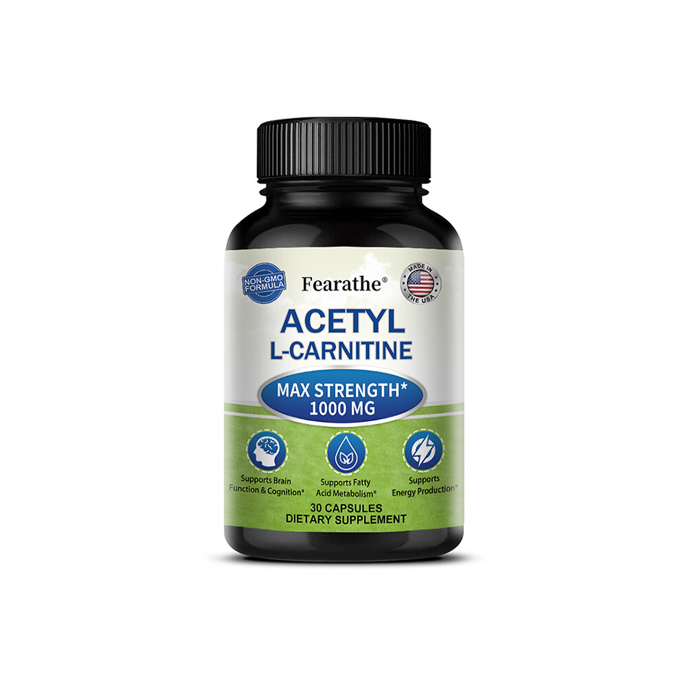 Acetyl L-Carnitine 1000mg-Non-GMO & Energy Fatigue Focus Supplement BRAIN  BOOSTS