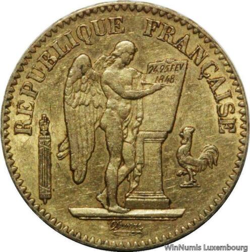 EE0254 Rare France 20 Francs Génie 1848 A Paris Or Gold AU -> Faire Offre - Photo 1/3