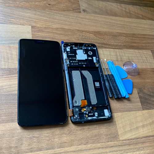 Frame OnePlus 6 a6000 a6003 Glass Black 