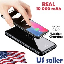 NEW Wireless Charging Power Bank REAL 10 000 mAh External Battery Backup Charger