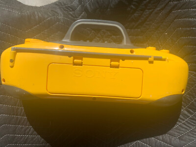 AS IS Sony Sports Boombox CFS-903 Yellow Water Resistant AM