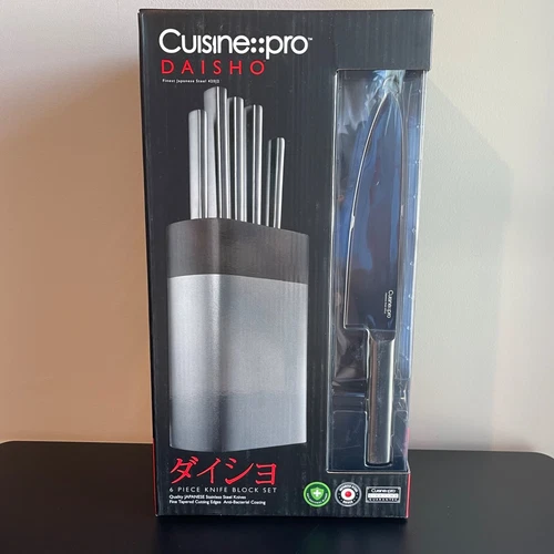 NEW Cuisine::pro Daisho - Japanese Stainless Steel 6 Piece Knife Block Set