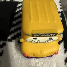 RARE My B Toys Yellow Bus Gus Mini Push-pull School Bus 3.25" Baby Toddler Toy