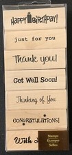 Recollections Sentiments Get Well Congratulations With Love Rubber Stamp Set
