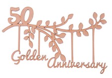 Wooden 50 Anniversary Branch Golden Wedding Anniversary Family Branch 50th year