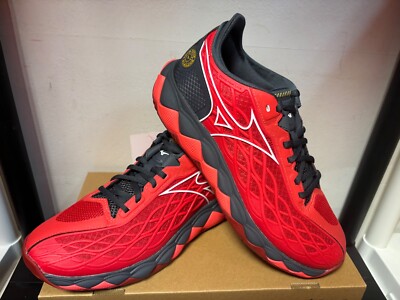 Men's Mizuno Wave Enforce Tour AC Tennis Shoes Red/Grey | eBay