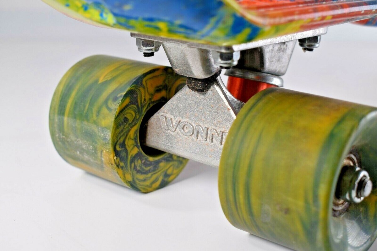 Wonnv Penny Board Rainbow Swirl Skateboard 22