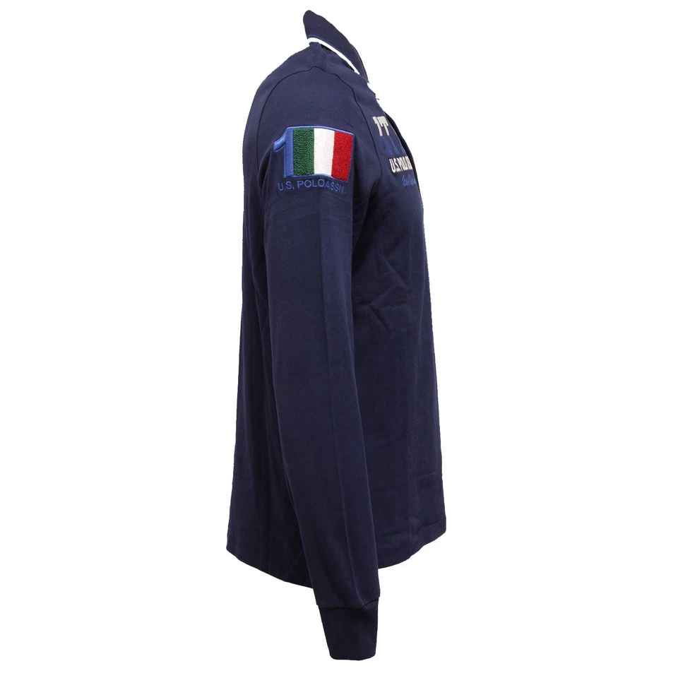 4441K polo uomo U.S. POLO ASSN. blue heavy cotton t-shirt man - Imagen 3 de 4