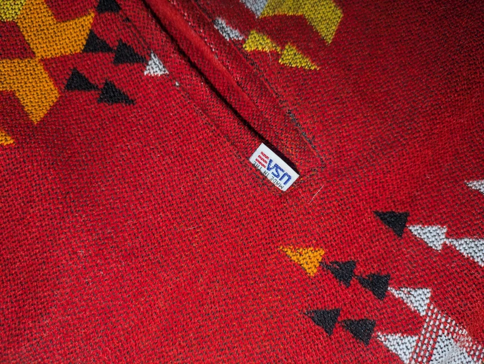 Chaqueta Chaleco de Transporte Oculto Informal De Colección Hecha en EE. UU. XL Azteca Foto 4 de 4