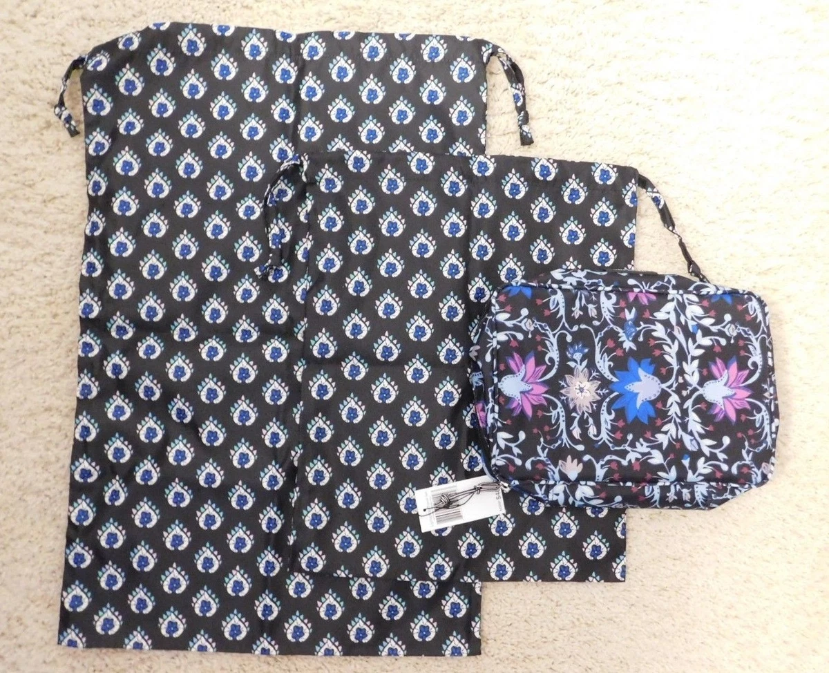NEW VERA BRADLEY BRAMBLE VINES TRAVEL SET OF 3 PACKING CUBE u0026 BAGS NWT MESH  | eBay