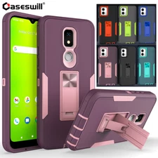 For AT&T Motivate 3 / 2 Case Shockproof Armor Stand Phone Cover+Screen Protector