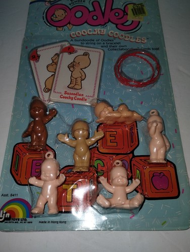 Vintage LJN Oodles Dolls 7 - 12 Coochy Coodles Figures w/Cards & Bracelet NIP - Picture 4 of 8