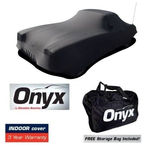 C1 CORVETTE HIGH END ONYX BLACK SATIN CUSTOM FIT STRETCH INDOOR CAR COVER 53-62 - Picture 1 of 4