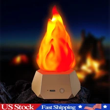 Fake Fire Lamp Usb Rechargeable Flameless Candles With Flickering Flame 3mode Le