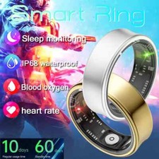 Smart Ring Blood Oxygen Heart Rate Monitor Health Fitness Tracker Sleep Recorder